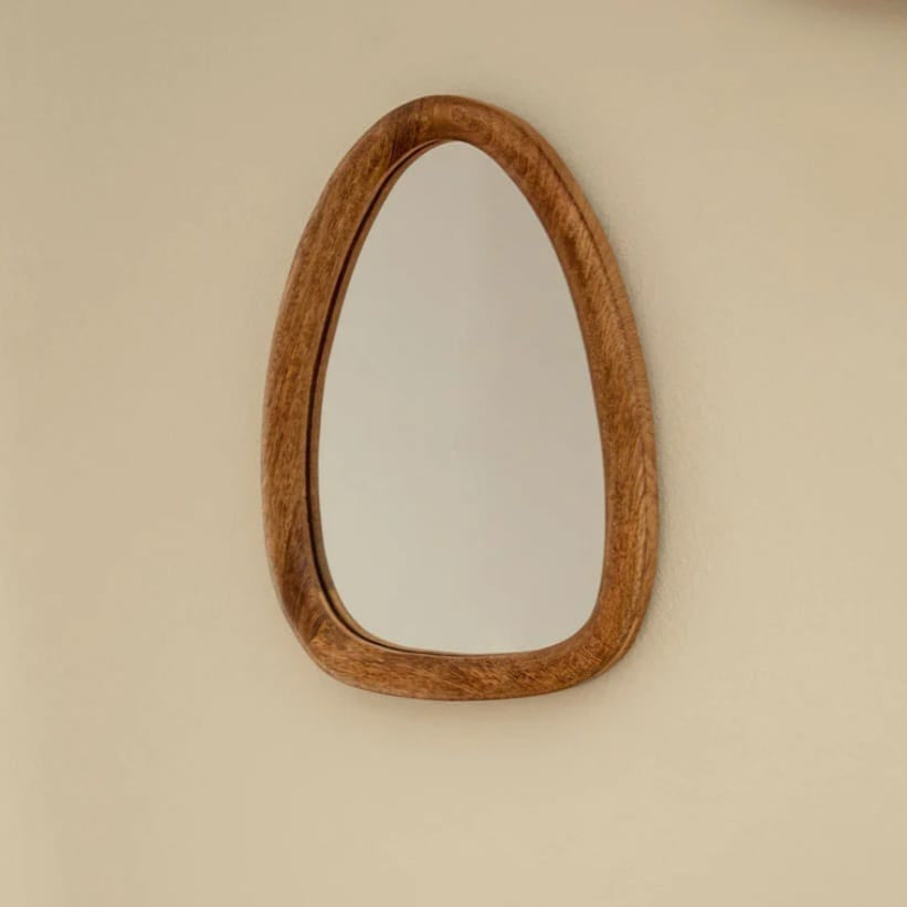 ESPEJO DE PARED EN MADERA DE MANGO