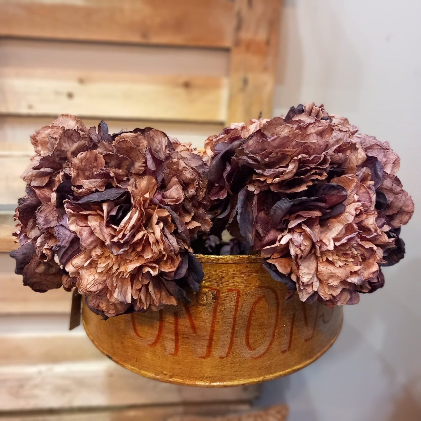 FLOR PEONÍA BURDEOS