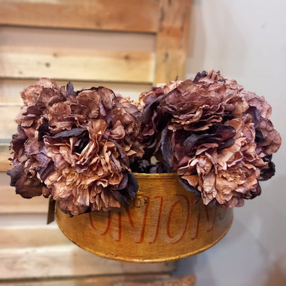 FLOR PEONÍA BURDEOS