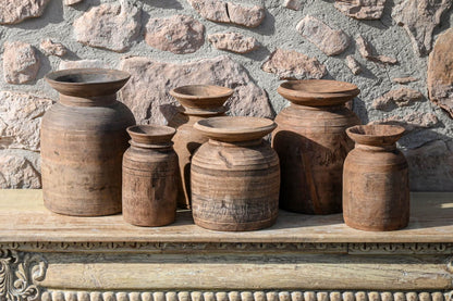 JARRÓN MADERA NEPAL