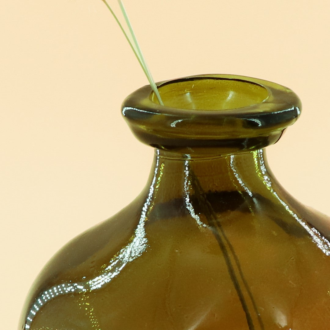 JARRÓN OVALADO VERDE OLIVA