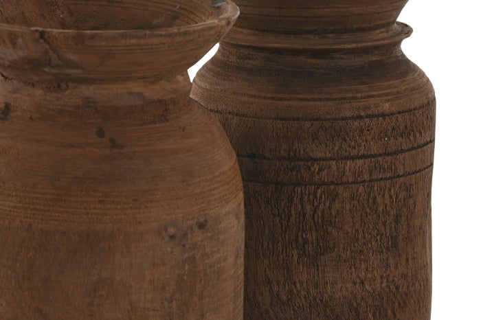 JARRÓN MADERA NEPAL