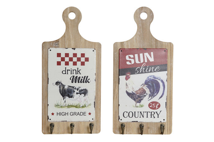 PERCHERO TABLA MADERA