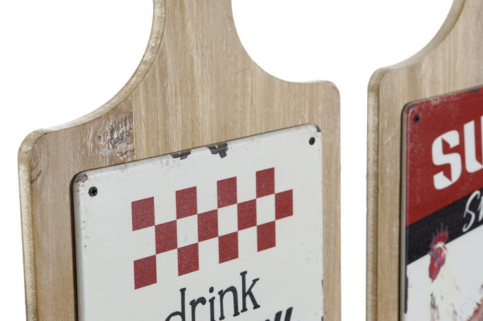 PERCHERO TABLA MADERA